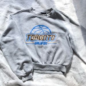 Cropped grey crew neck H&M